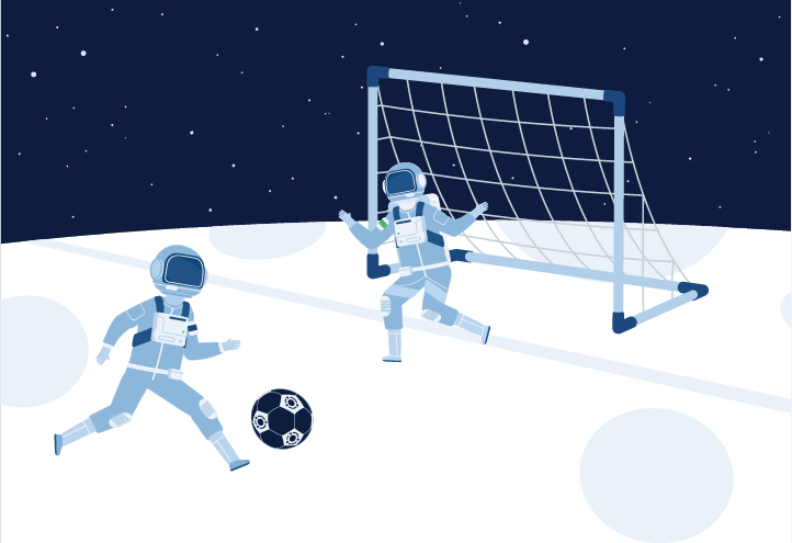 astronaut soccer tile